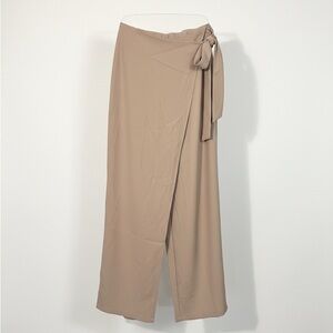 HALARA Beige Wrap Straight Leg Pants